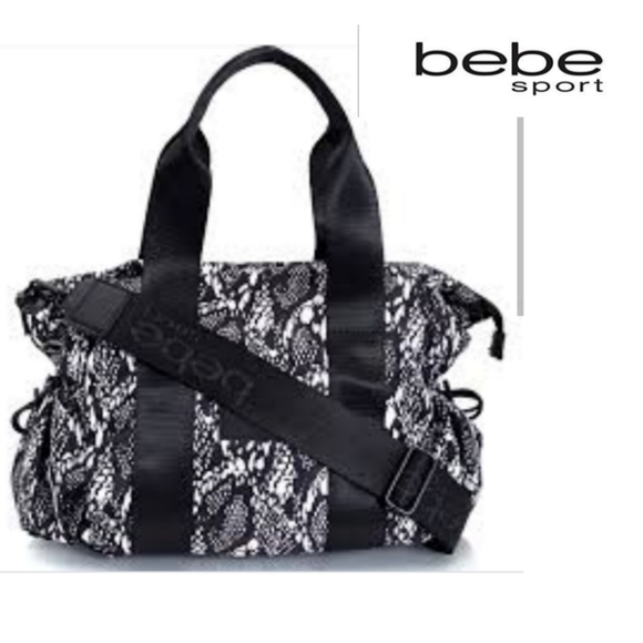 BEBE Sport Becca Large Duffel
Black/White Snake Pr - Picture 1 of 8